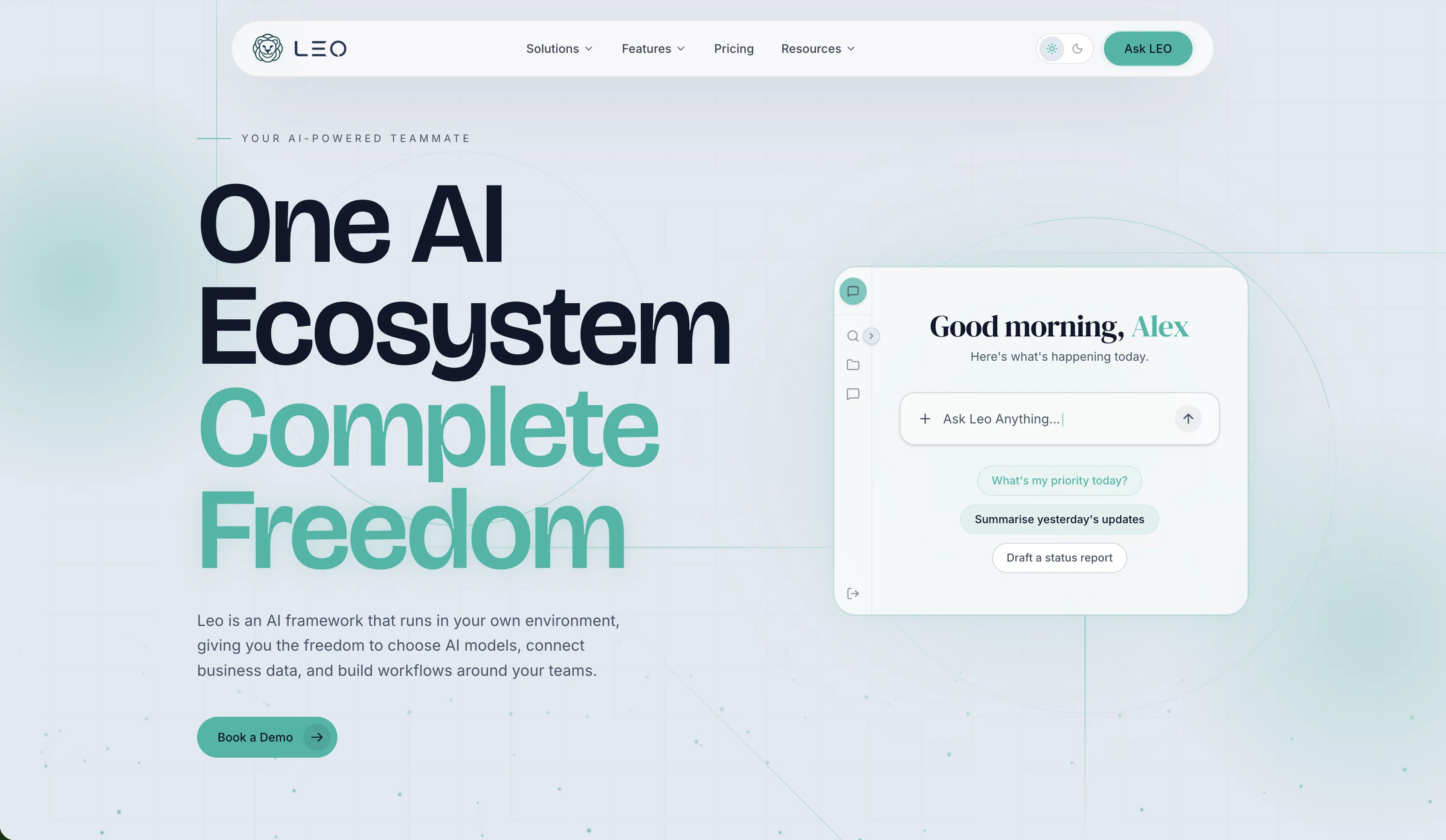 Leo AI Framework Screenshot