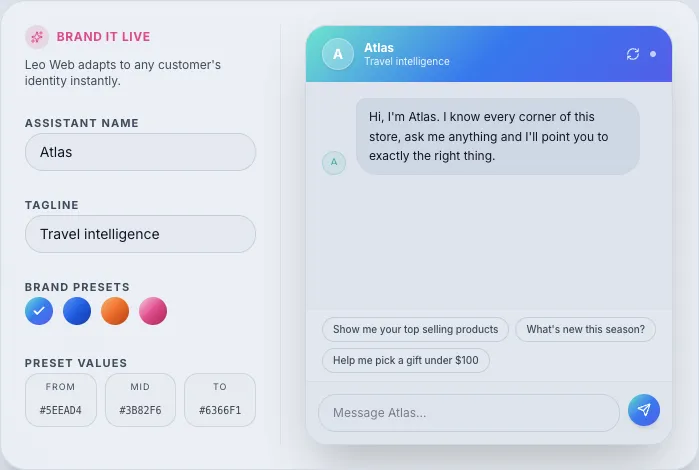 Ask Leo Chat Assistant UI
