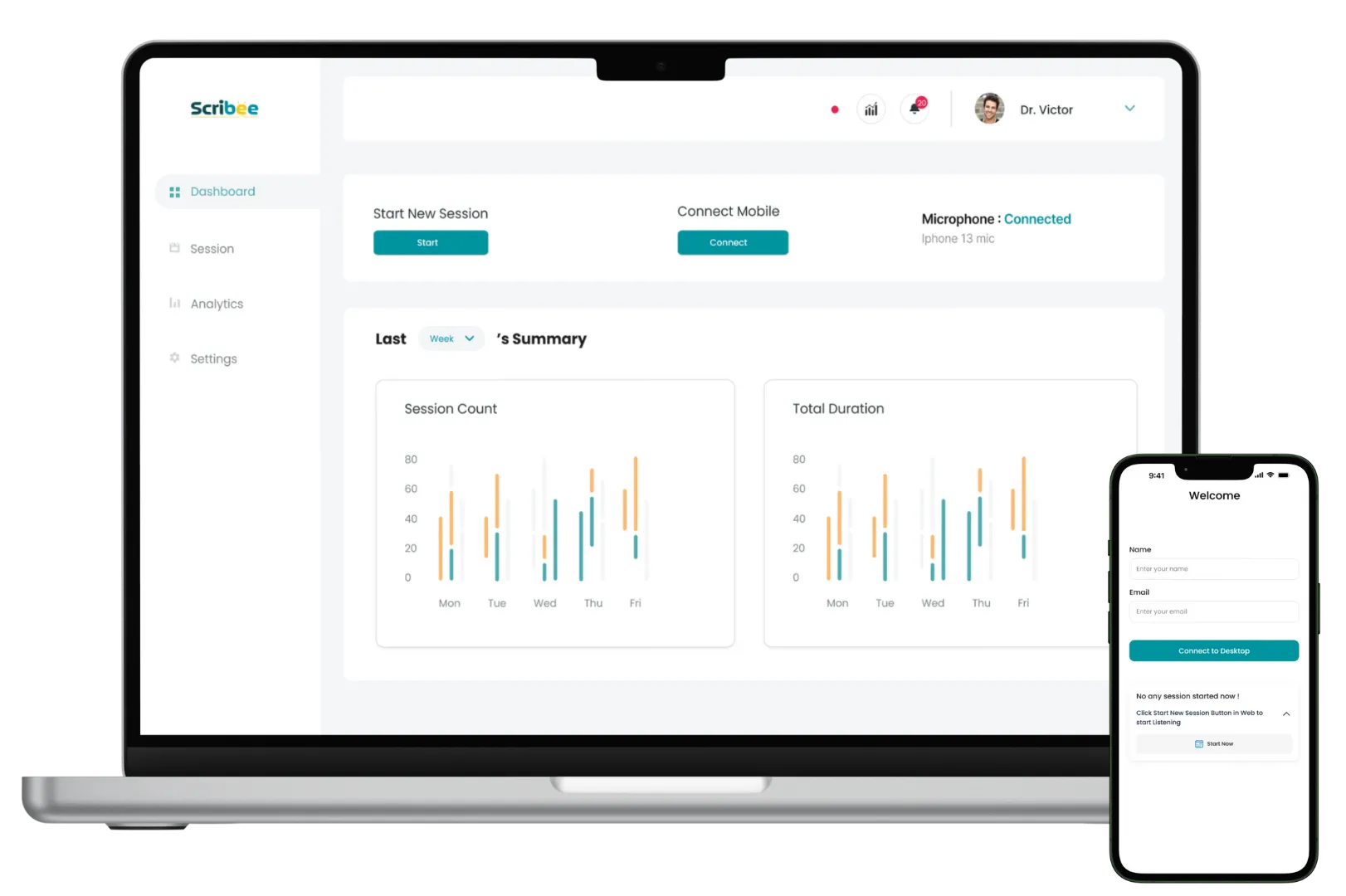 Scribee Medical Scribe UI